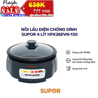 Nồi Lẩu Điện Supor HFK26EVN-130 (4.0 lít) - Hàng Chính Hãng