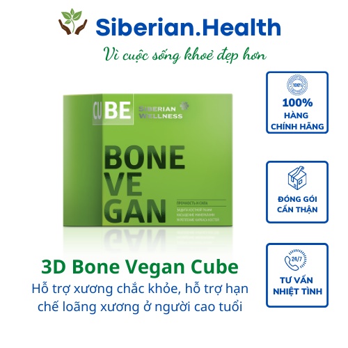 [ 3d bone vegan tương trợ xương ] đồ ăn che chở hiện trạng sức khỏe 3D Bone Vegan Cube – 30 túi/hộp – 5 viên/túi