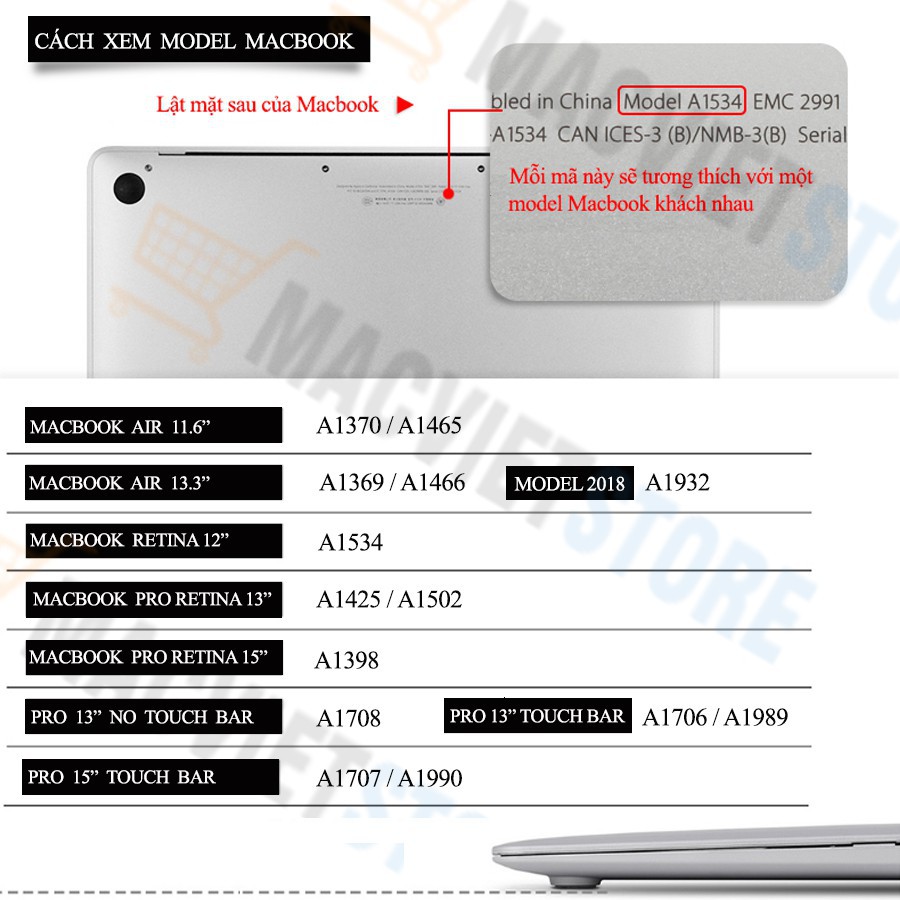 [Full Model] Combo Ốp Macbook Tặng Kèm Lót Phím Màu Pastel  (Tặng Nút Chống Bụi &amp; Kẹp Chống Gẫy Sạc )