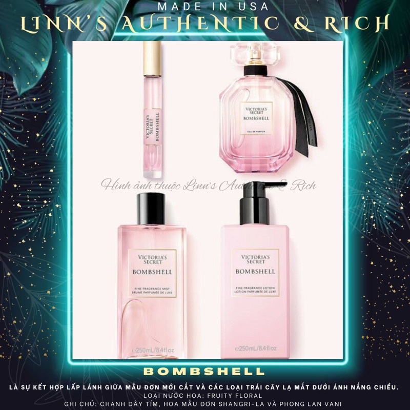 BOMBSHELL - Xịt Thơm Body Mist Toàn Thân Victoria’s Secret sẽ