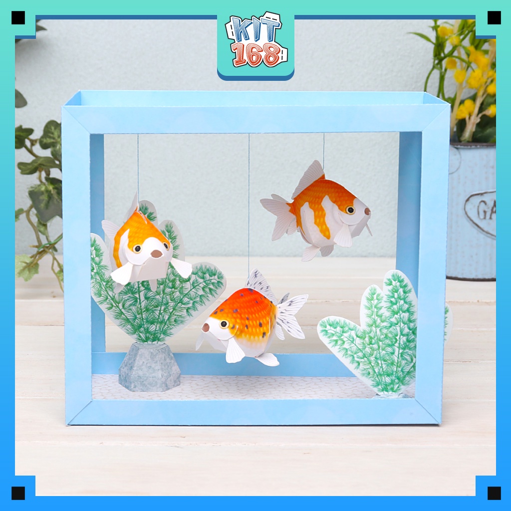 Mô hình giấy động vật Hồ cá vàng