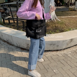 TÚI ĐEN CÀI OLDSCHOOL (có sẵn/ảnh thật)