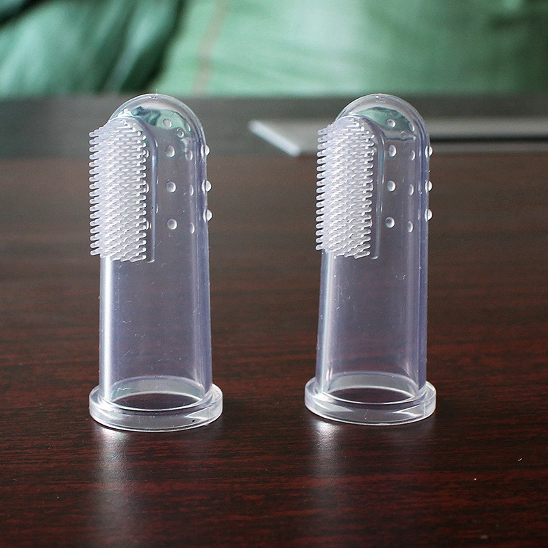 Bàn Chải Đánh Răng Bằng Silicon Mềm Kèm Hộp Đựng Dành Cho Trẻ Sơ Sinh