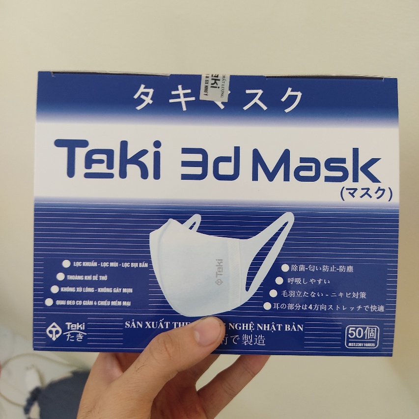 Khẩu Trang 3D Mask Công Nghệ Taki Nhật Bản - Hộp 50 Chiếc