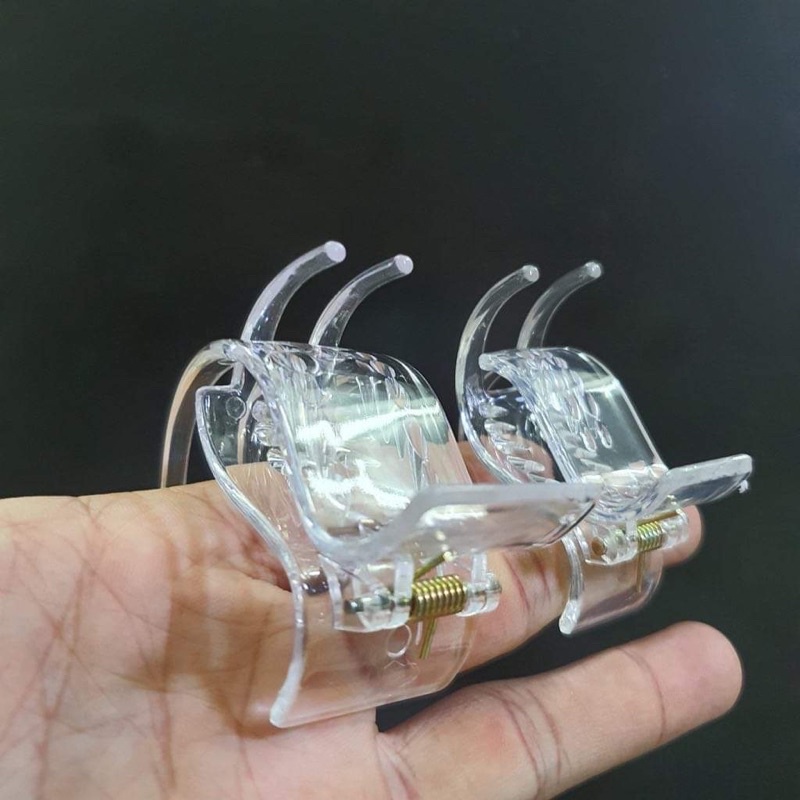 Kẹp càng cua trong suốt, cặp tóc trong suốt Hàn Quốc chắc chắn đẹp cho nữ cào 3 răng, 5 răng