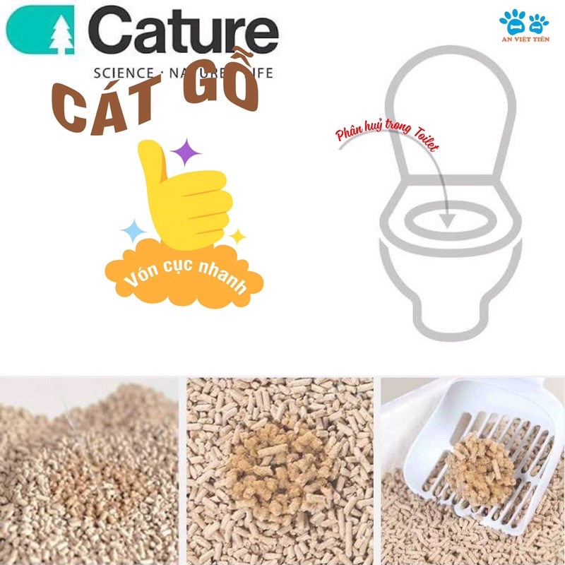 Cát vệ sinh cho mèo Natural Wood than hoạt tính tự nhiên gói 2,4kg