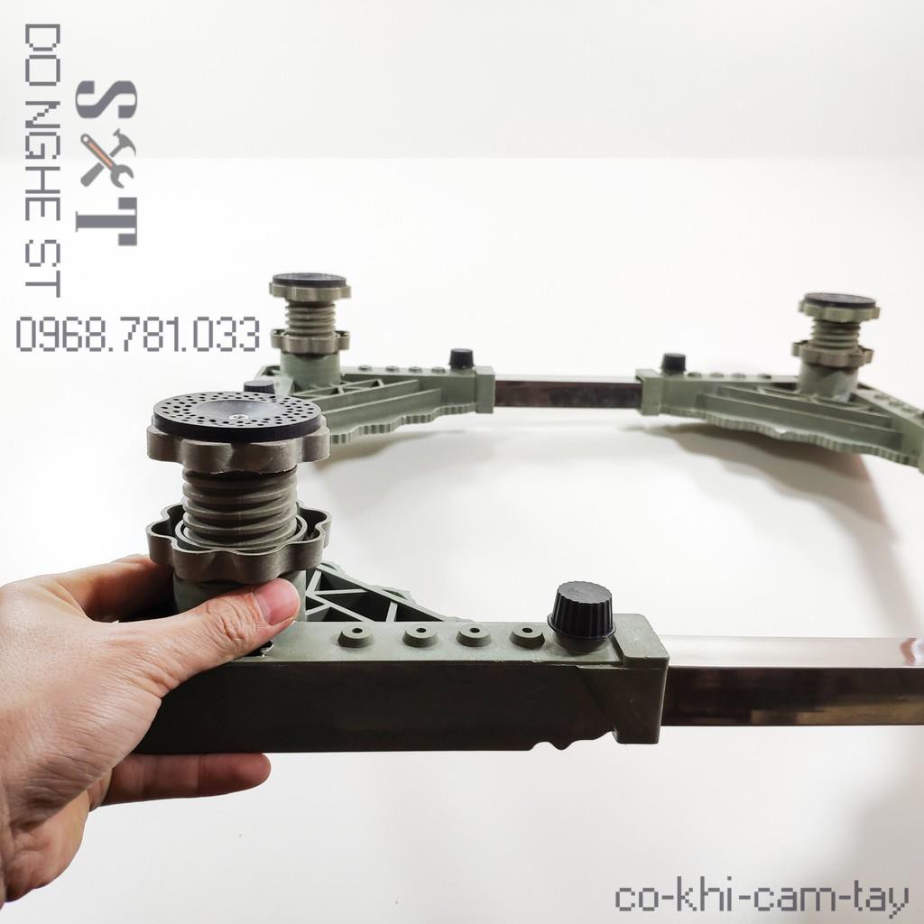 Chân đế máy giặt inox chống rung cho máy giặt tủ lạnh trụ ren điều chỉnh cao thấp - BH 2 năm