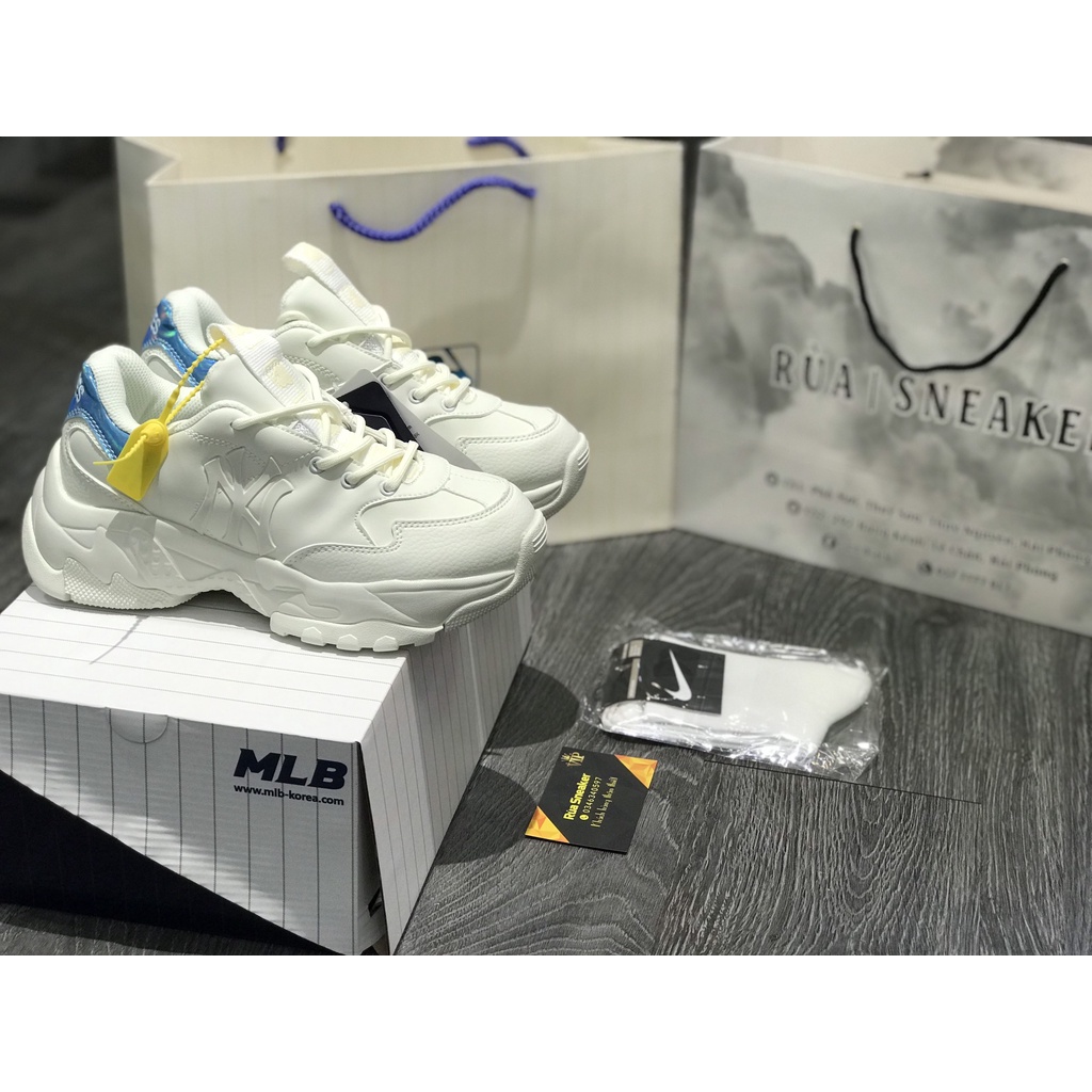 Siêu Phẩm Giày Thể Thao Sneaker M.L.B Hologram New York Yankees Gót Xanh Siêu Hot Cao Cấp Ảnh Thật + freeship
