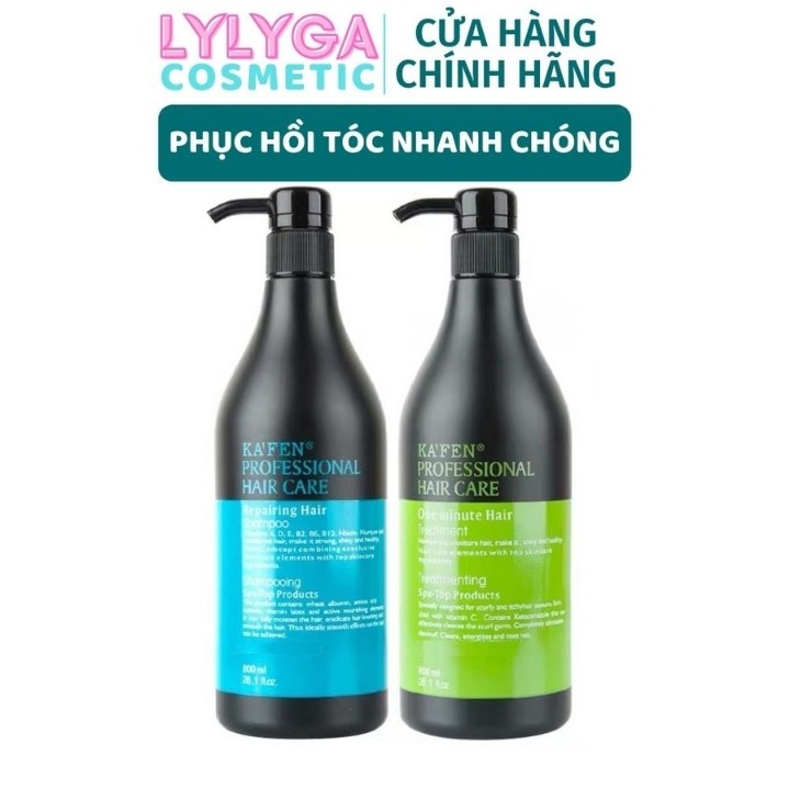 Dầu Gội KAFEN 800ml + Dầu Xả KAFEN 800ml Bộ dầu cặp cao cấp phục hồi tóc nhanh chóng, vào nếp suôn mượt CHÍNH HÃNG GX15