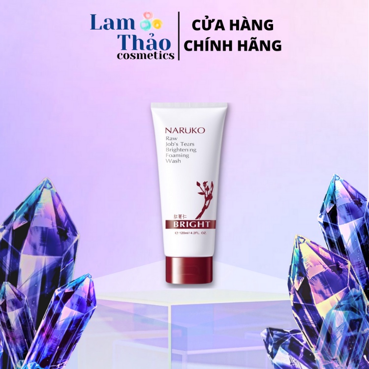 Sữa Rửa Mặt Ý Dĩ Nhân Đỏ Naruko Raw Job's Tears Brightening Foaming Wash ( Mẫu Mới )