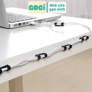 Nẹp dây điện dán tường siêu dính 3M, kẹp cố định dây cáp sạc, dây mạng chắc chắn
