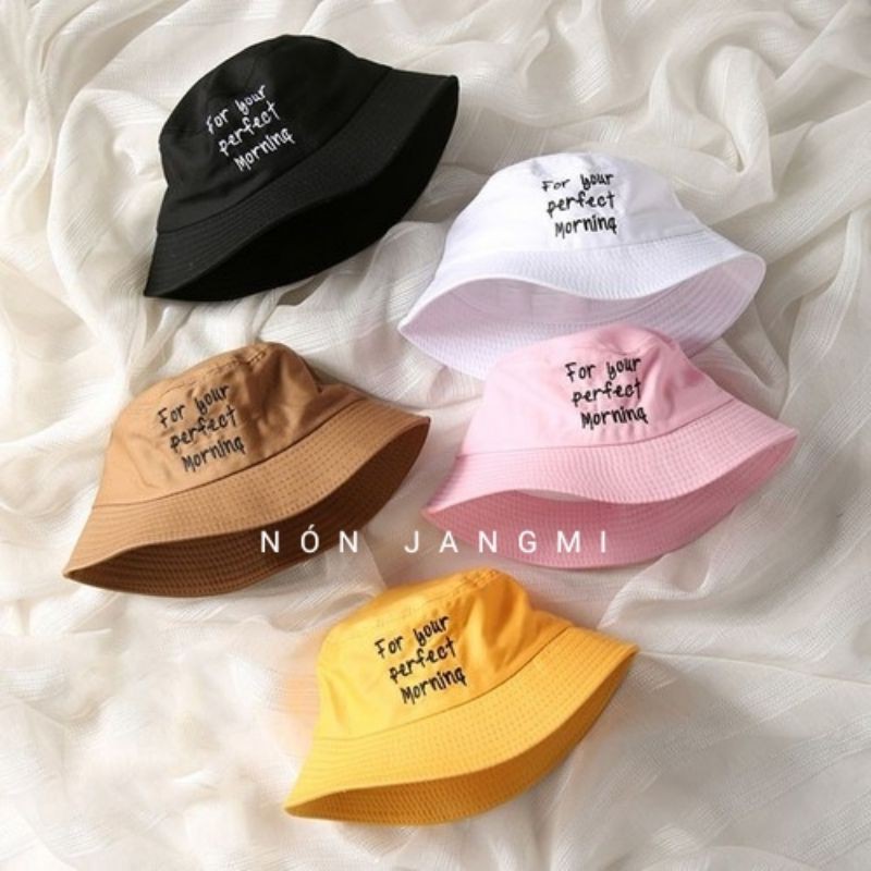Mũ Bucket 1 Mặt Thêu Chữ For Your Perfect