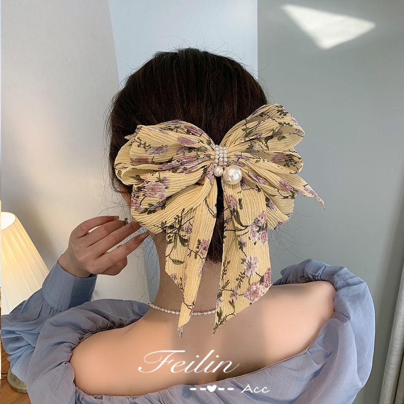 Kẹp Tóc Nơ Lớn Kiểu Hàn Quốc Cho Nữ