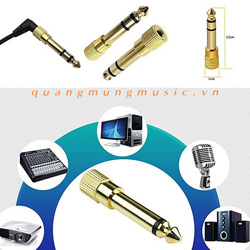[Loại Tốt] Đầu Jack chuyển đổi âm thanh từ cổng 3 ly sang 6 ly - Giắc 3.5mm sang 6.5mm và 6li 3li, 3ly 6ly, 3 li 6 li