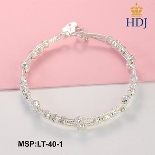 Vòng tay nữ mẫu dạng kiềng bạc thật đẹp trang sức  HDJ mã LT-40-1