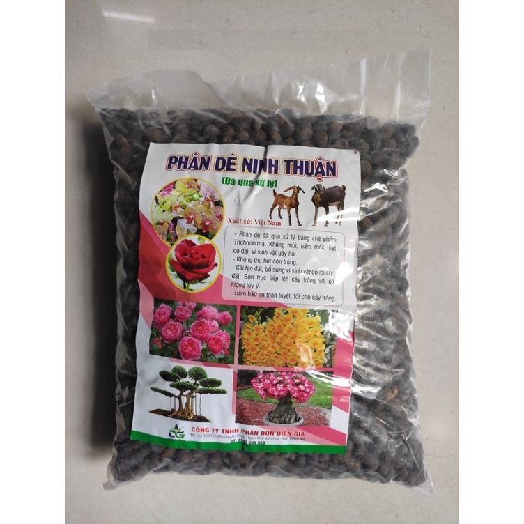 Phân Dê Ninh Thuận 1kg Đã Qua xử lý vi sinh ủ mục - Chuyên dùng cho hoa kiểng