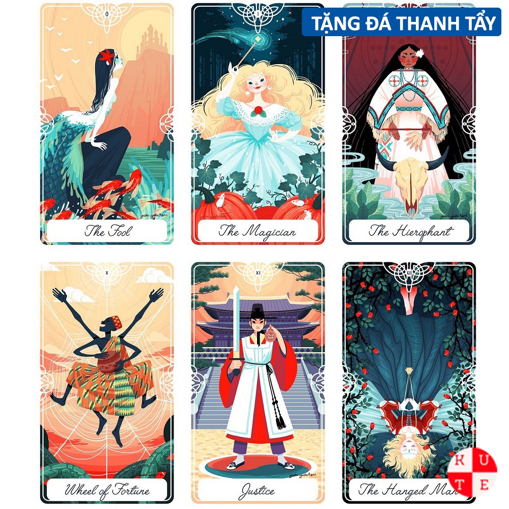 Bài Tarot Of The Divine 78 Lá Bài Tặng Đá Thanh Tẩy C127