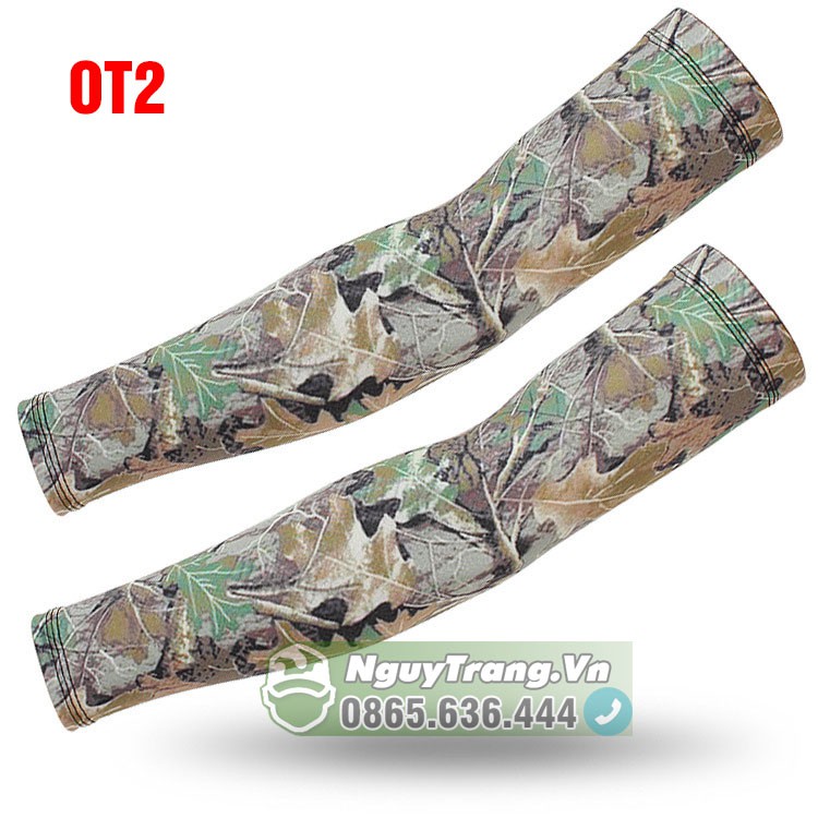 Ống tay che nắng màu ngụy trang rằn ri đi phượt, đi rừng - Tất tay che nắng co dãn