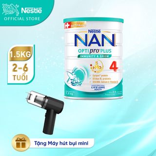  Sữa bột Nestlé NAN OPTIPRO PLUS 4 1500g/lon với 5HMO Giúp tiêu hóa tốt