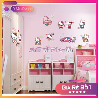 Decal Dán Tường Kitty Thành Phố