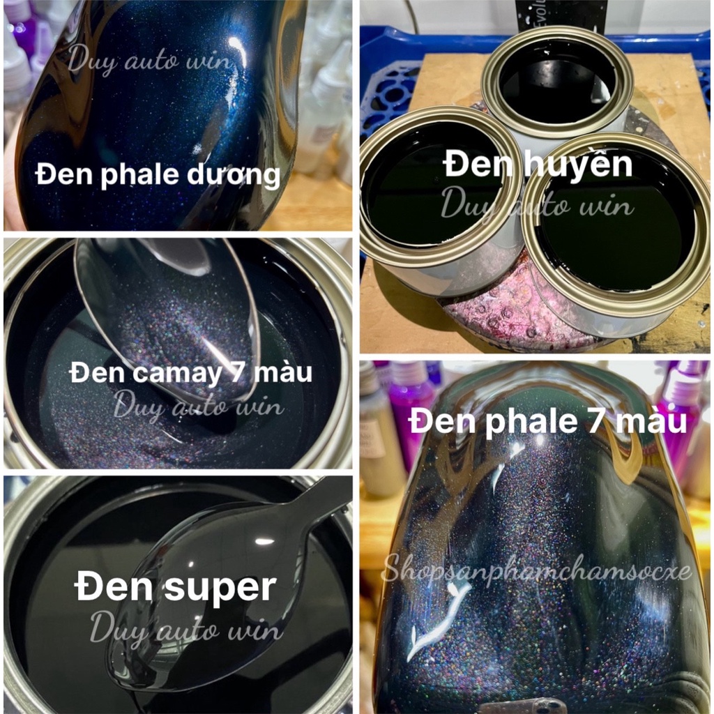 Sơn màu đen tự chọn - Bộ sưu tập sơn đen 1k - Sơn 1k đóng lon 500g