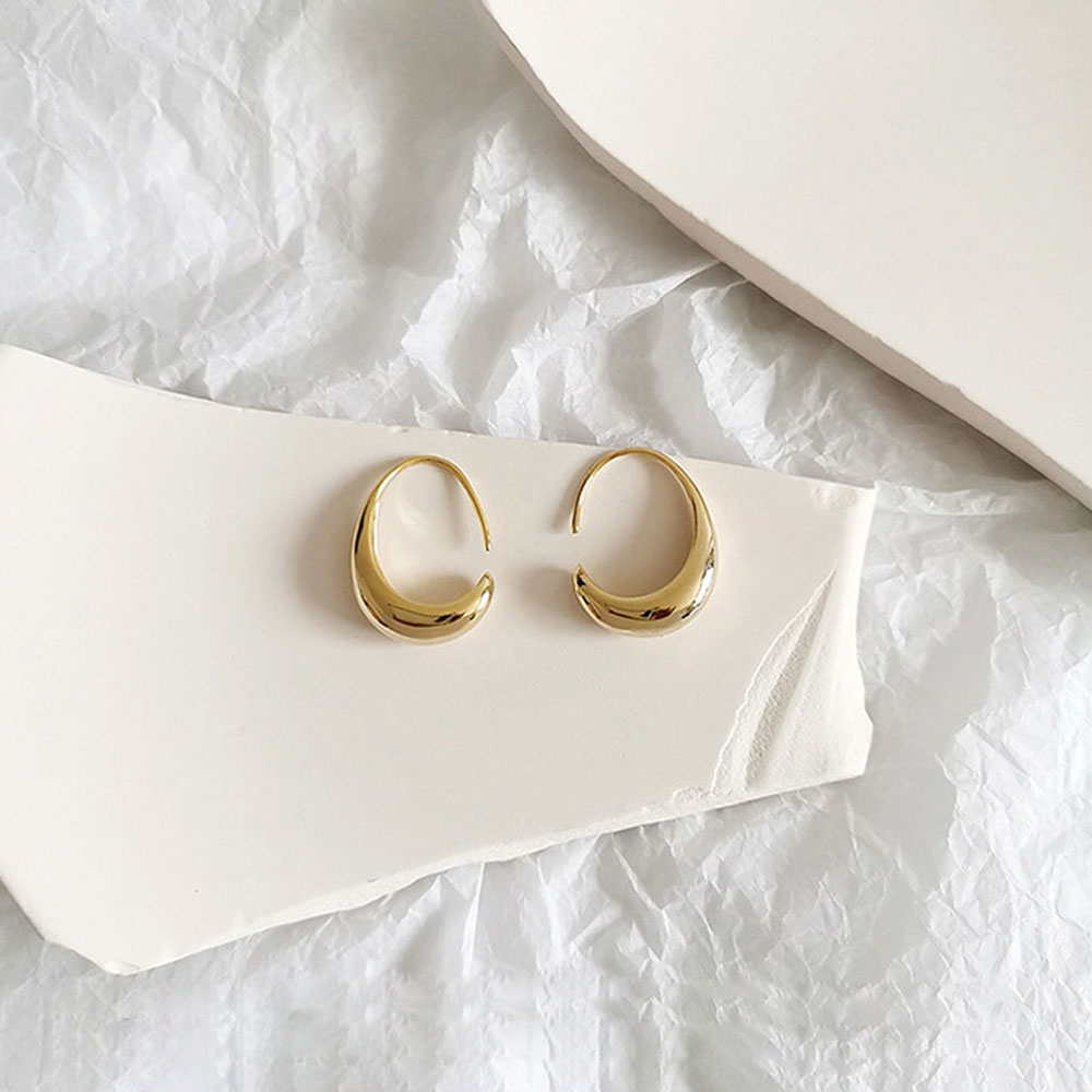 Hoa Tai Dáng Dài Mặt Hình Bán Nguyệt Độc Đáo Thời Trang Cho Nữ