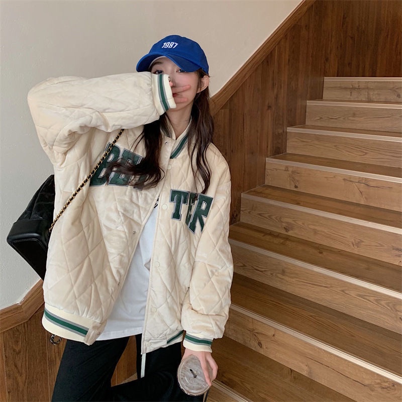 Áo khoác bomber trần bông unisex nam nữ đều mặc được - xả kho giá sốc