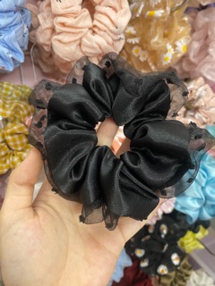 Cột tóc scrunchies voan hai lớp