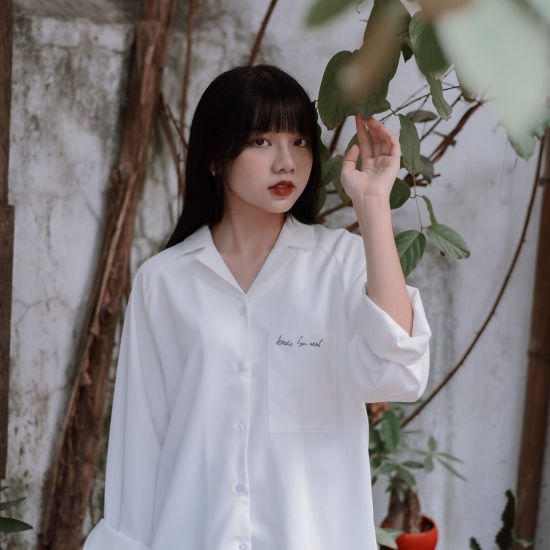 Áo sơ mi dài tay BAE I’M REAL SHIRT (Trắng) - ZUNEZX | BigBuy360 - bigbuy360.vn