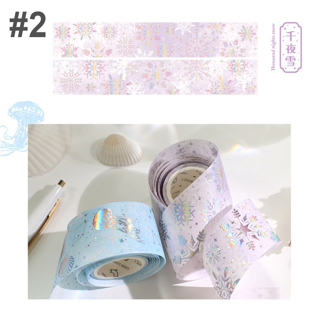 Washi tape ánh nhũ GALAXY cuộn trang trí sổ tay… [ 071 ]