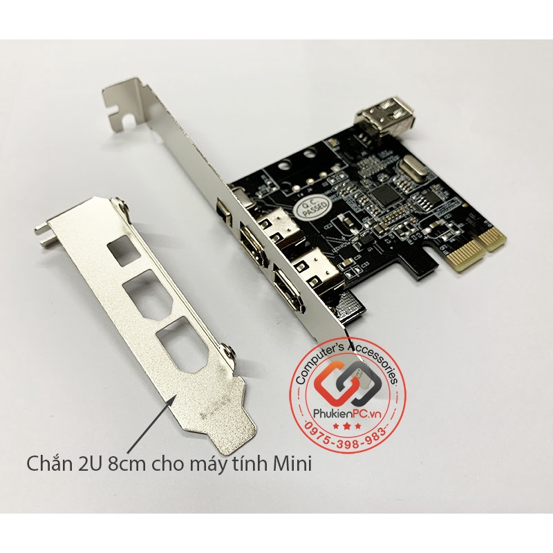 Card PCIe ra 3 cổng 1394A 6pin, 1 cổng 1394 4pin dùng cho PC, máy tính đồng bộ