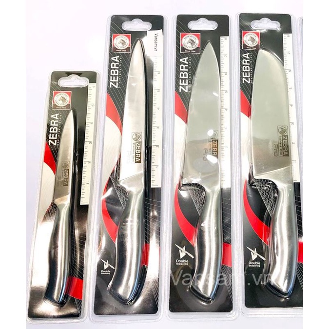 Bộ 4 dao Zebra inox nguyên khối