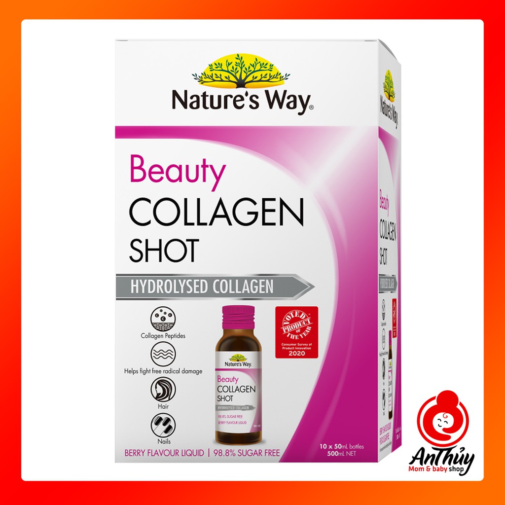 Collagen tươi dạng nước Nature’s Way Beauty Collagen Shot 50ml x10 ống