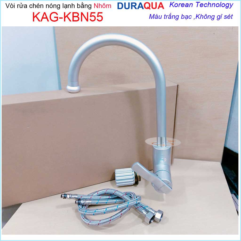 Sales 50% Vòi nhôm Duraqua Korea KAG-KBN55A , Vòi nóng lạnh nhôm cao cấp vĩnh viễn không han gỉ KAG-KBN55