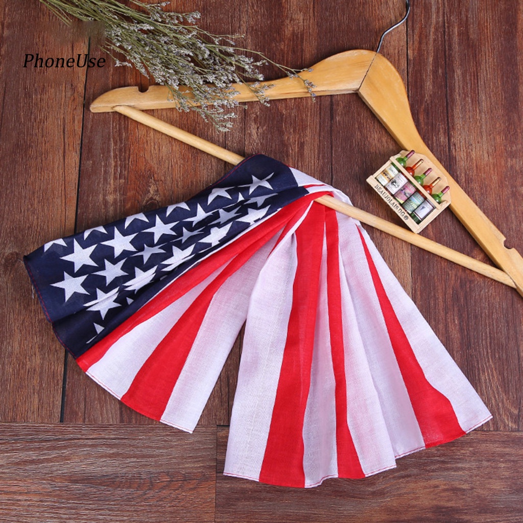 Khăn Trùm Đầu Bằng PU Nhẹ Thoải Mái In Họa Tiết Cờ Mỹ Đa Ứng Dụng