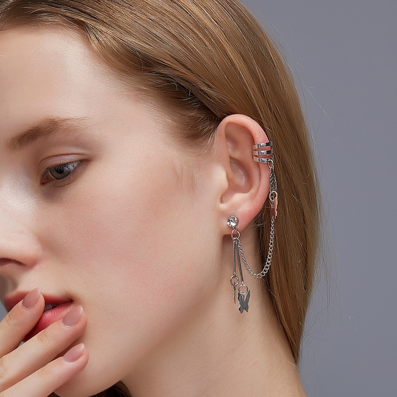 Khuyên kẹp vành tai có đèn LED độc đáo cá tính