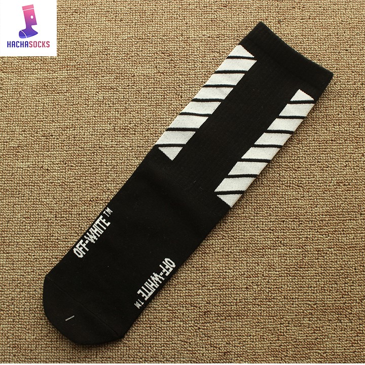 Vớ Tất OFF WHITE Dài Bắp Chân Loại Xịn - Có Móc + Bao