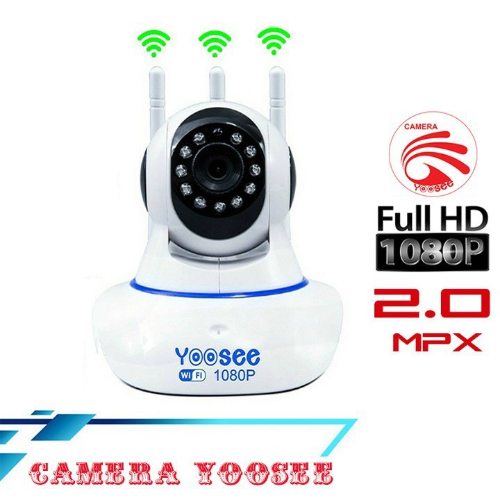 [Bán Giá Gốc] Bộ camera Yoosee 3 râu 2.0 1080P 11 đèn hồng ngoại đàm thoại 2 chiều, sắc nét