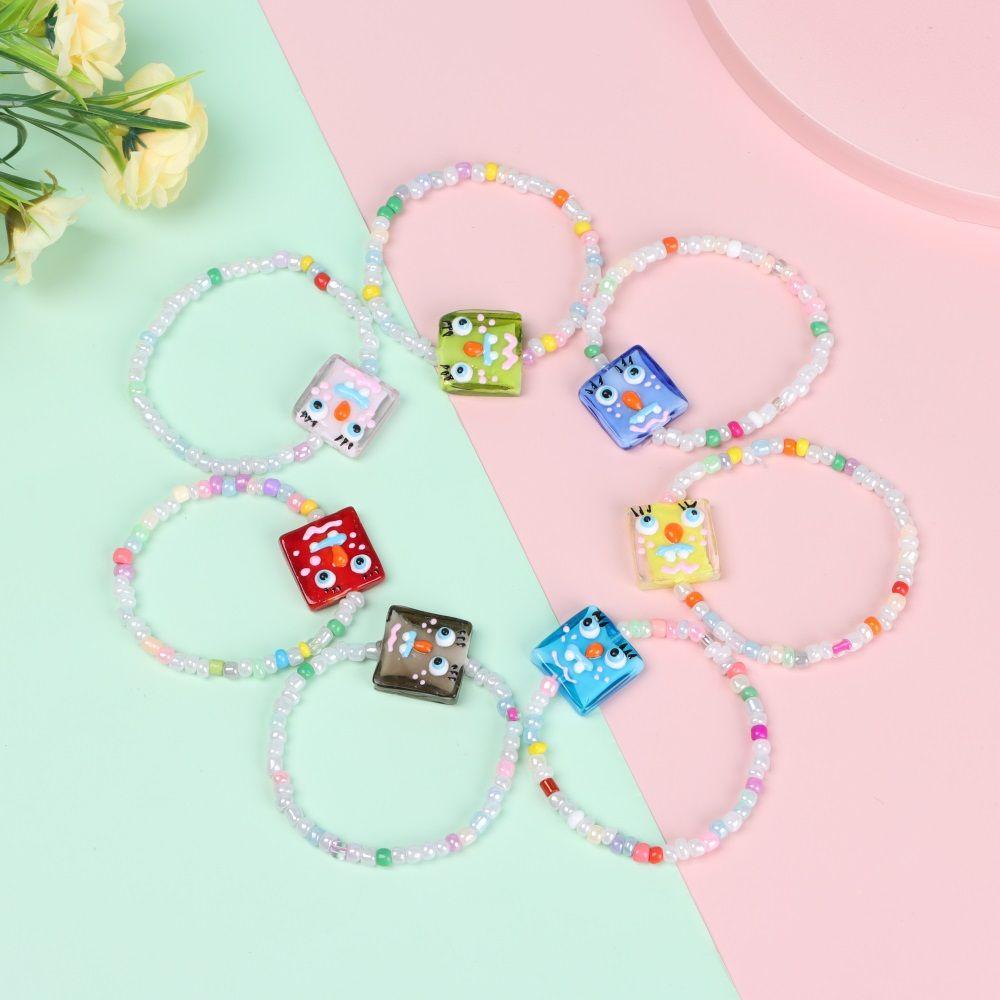 SUMU Vòng Tay Chuỗi Hạt Co Giãn Hình Thú Hoạt Hình Dễ Thương