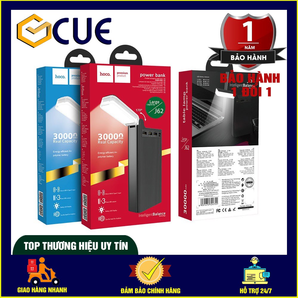 ✔️✔️CHÍNH HÃNG✔️✔️  Pin sạc dự phòng Hoco J62 dung tích 30000mAh - kiêm đèn tích điện | BigBuy360 - bigbuy360.vn
