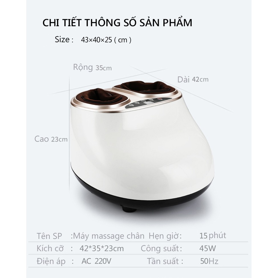 Máy massage chân cao cấp - Máy Matxa Chân Đa Năng Thế Hệ Mới - túi khí bao bọc - FU200W/R