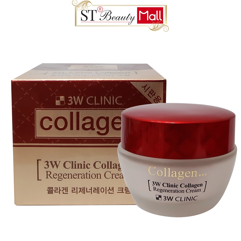 Kem dưỡng da 3W Clinic Collagen regeneration tái tạo dưỡng ẩm và chống lão hóa 60ml Hàn Quốc