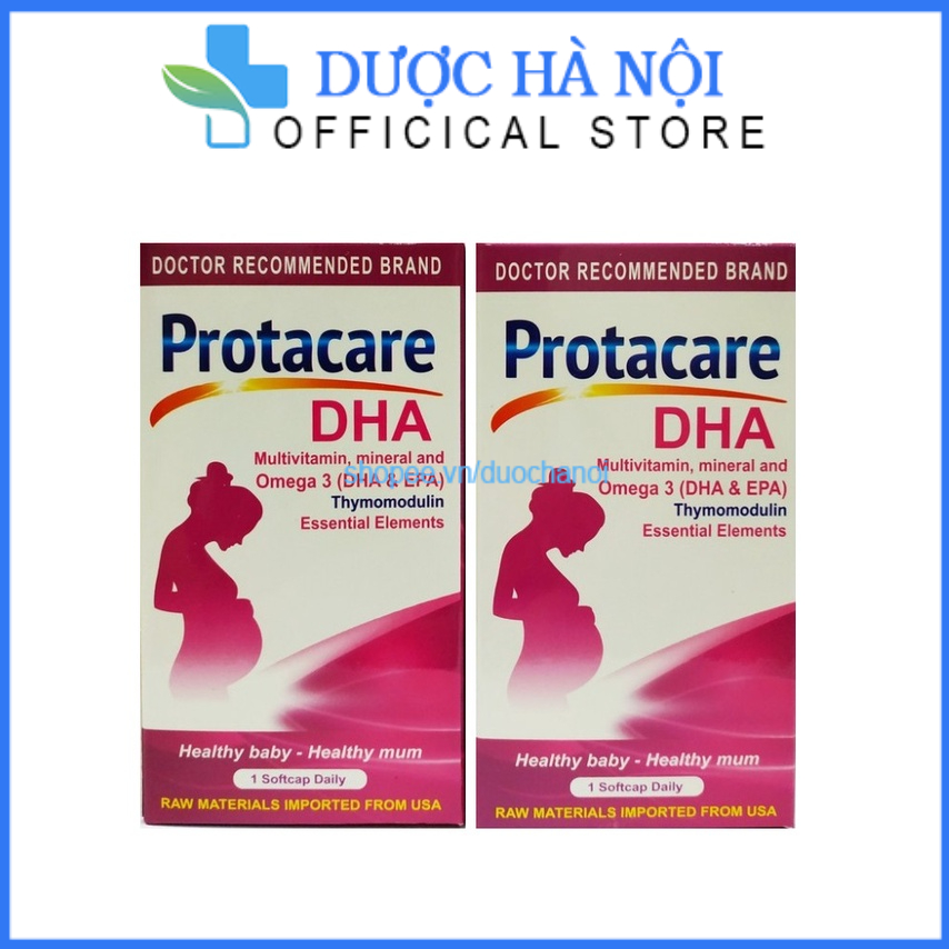 Viên uống sắt tổng hợp Protacare tốt cho bà bầu, tăng miễn dịch, bổ sung DHA - Hộp 30 viên