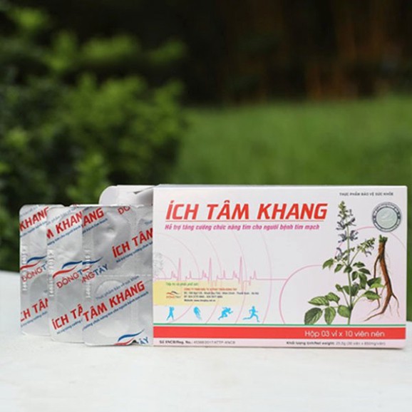 Ích Tâm Khang – Hỗ trợ tăng cường sức khỏe tim mạch, hỗ trợ giảm triệu chứng suy tim, khó thở, phù (Hộp 30 viên)