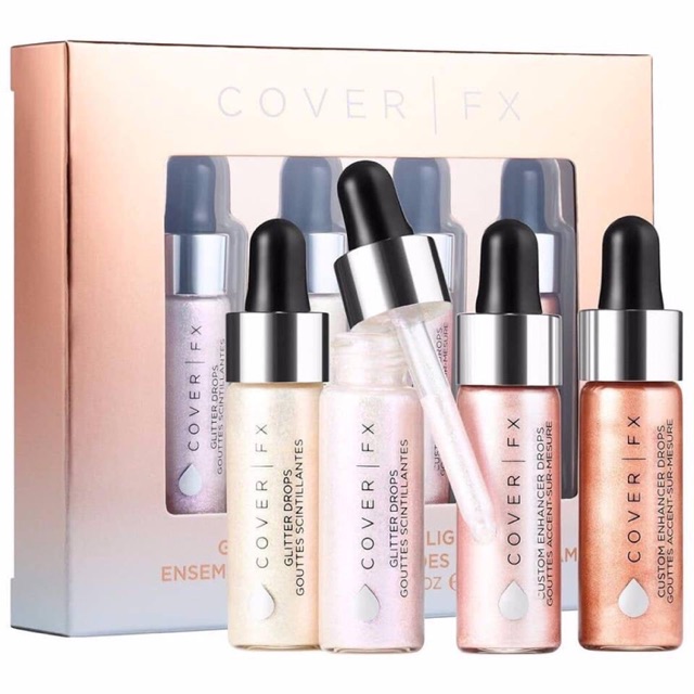 KEM BẮT SÁNG COVER FX CUSTOM ENHENCER DROPS SET - Phiên bản giới hạn HIGHLIGHT DẠNG LỎNG