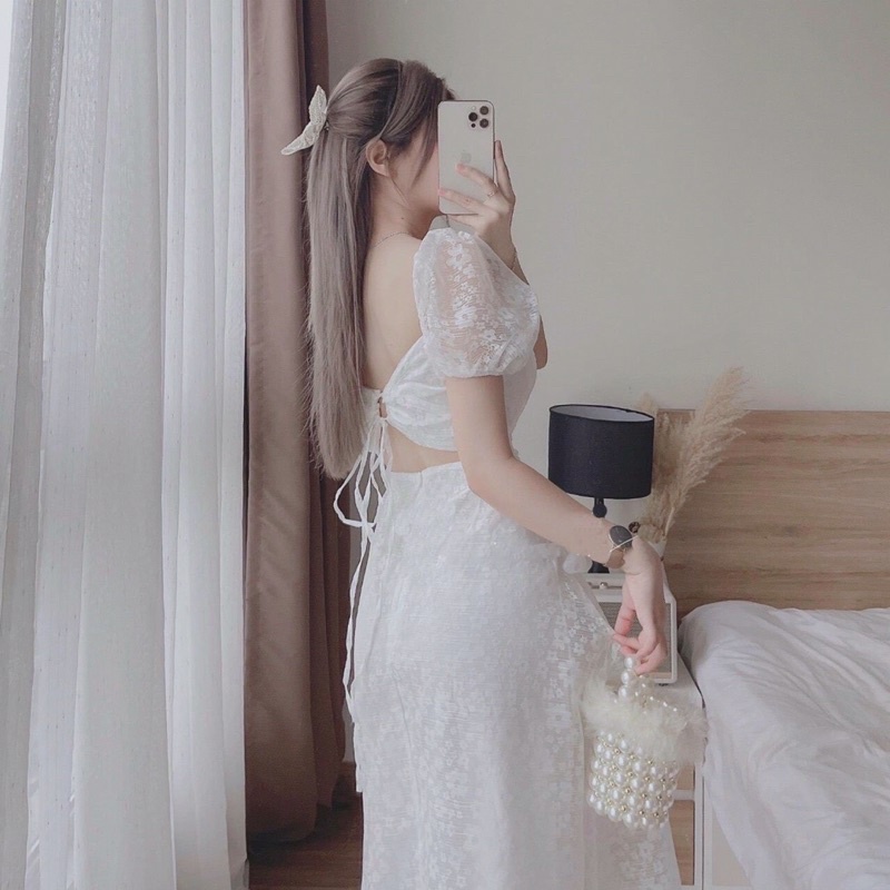 Váy Maxi hở lưng đi biển chụp kỉ yếu Bigsize 4thNovember