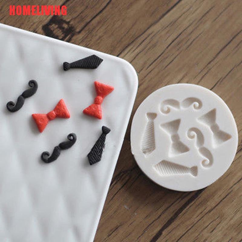 Khuôn Silicone Tạo Hình Râu Nơ Trang Trí Bánh
