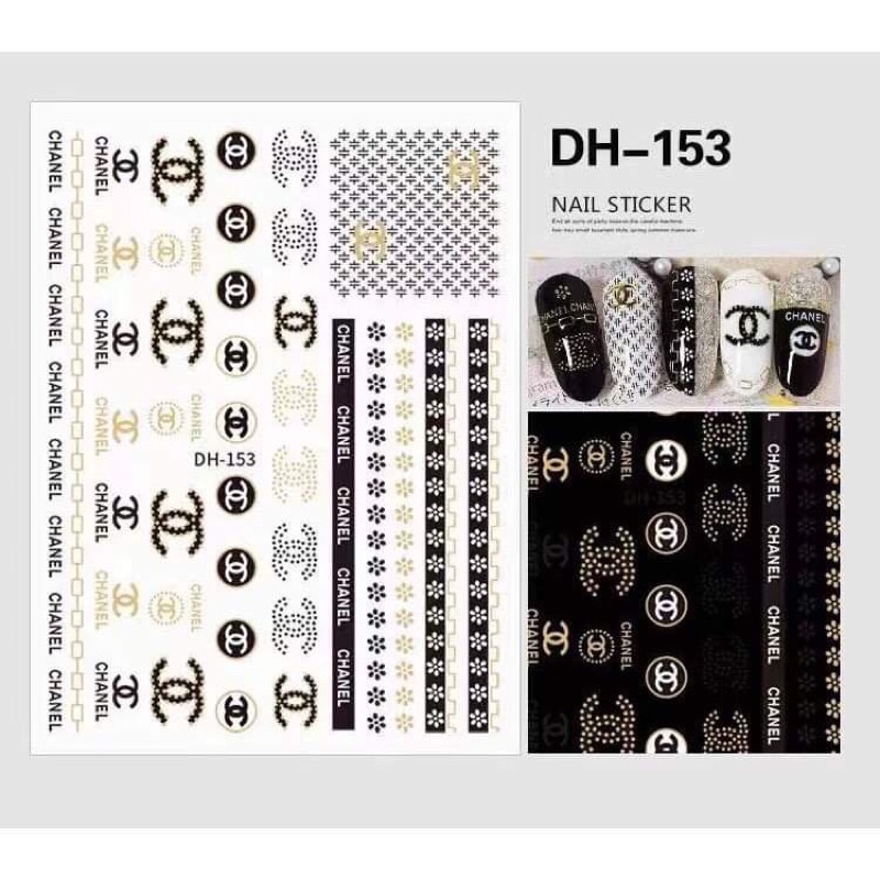 Sticker hình dán móng Chữ  thương hiệu Siêu HOT