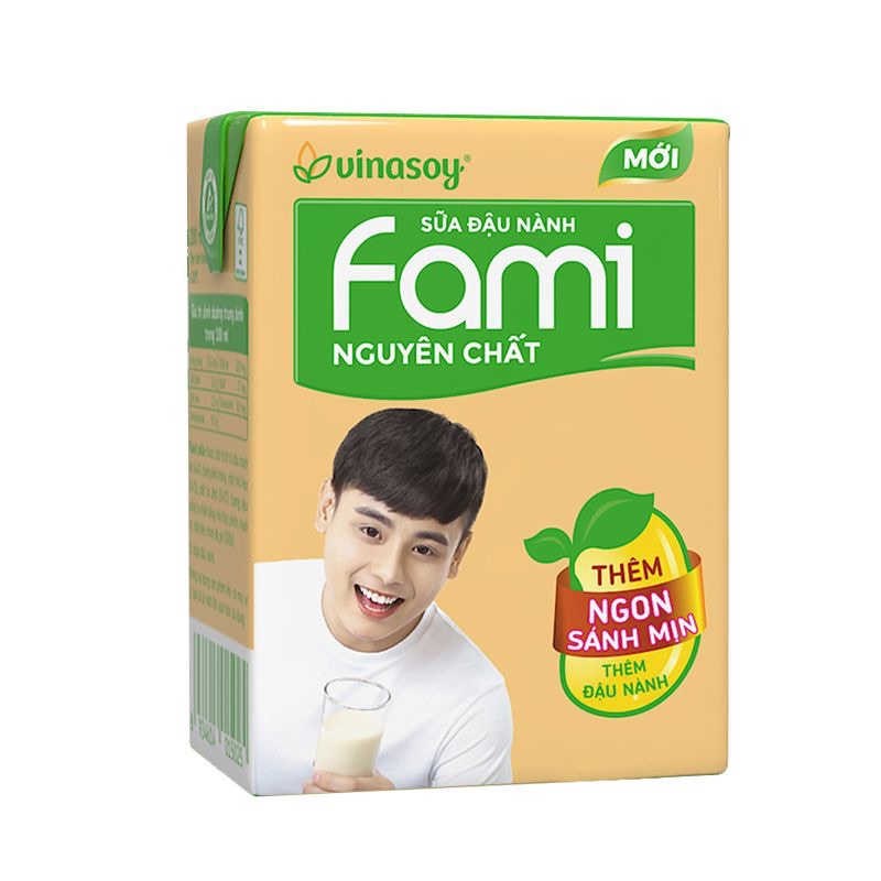 [Tân Phú] 1 lốc Sữa đậu nành Fami nguyên chất 200ml ( 6 hộp)