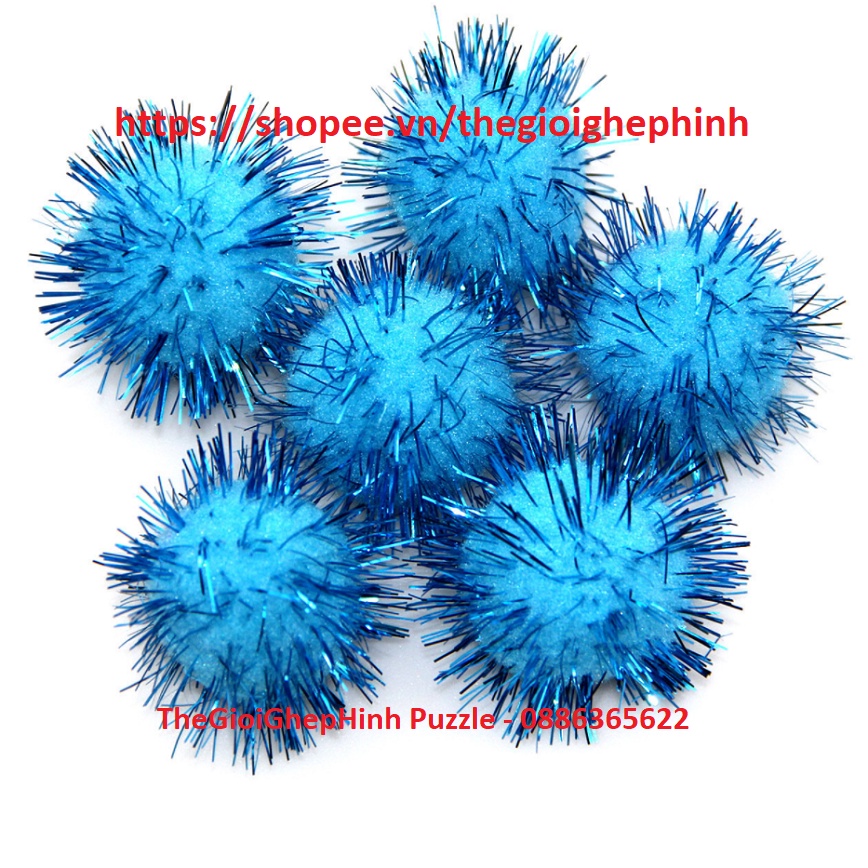 Túi quả bông Pompom kim tuyến